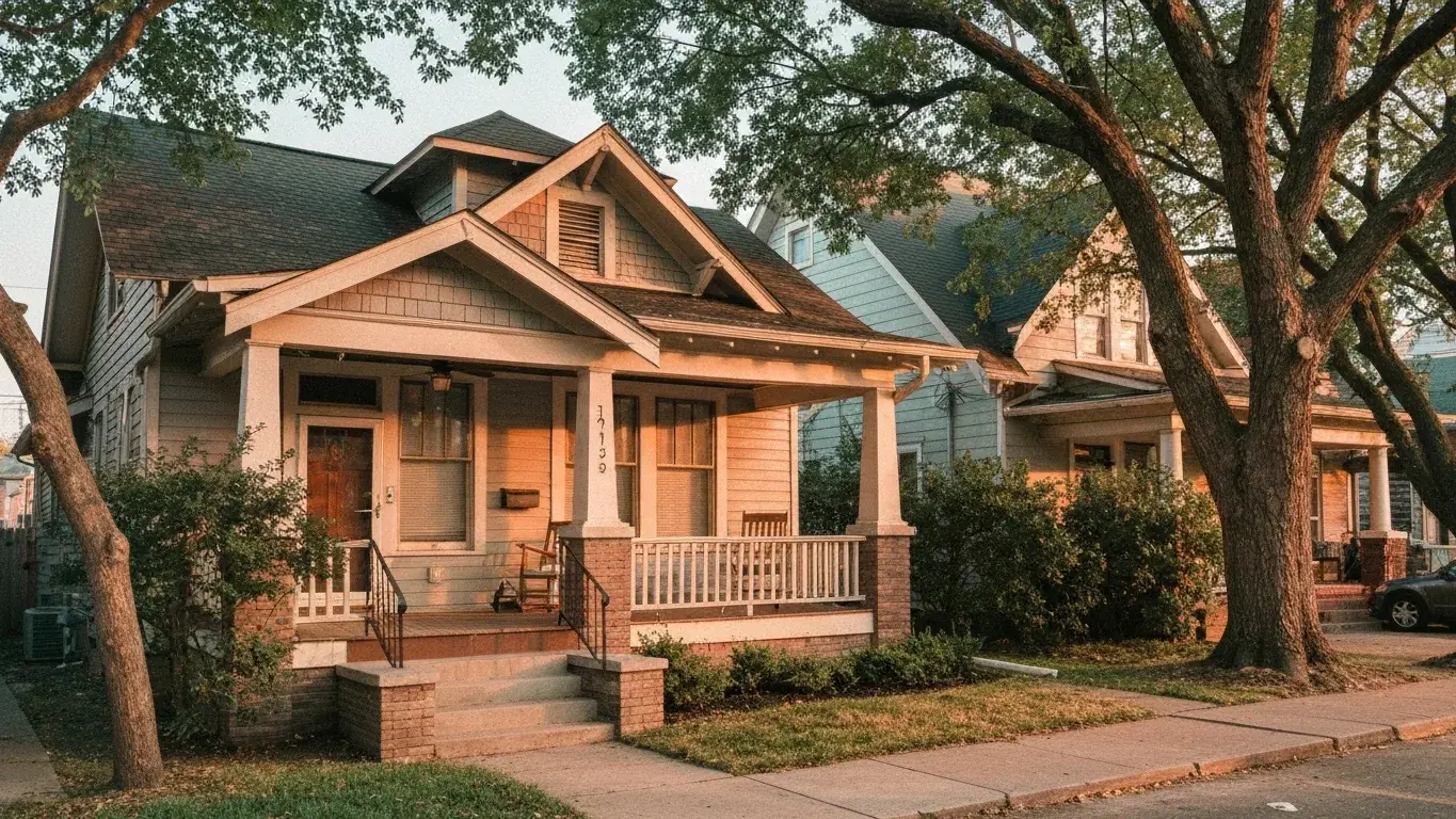 Craftsman bungalow with a welcoming front porch in Nashville, Tennessee